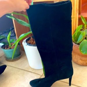nine west black thigh high boots 7.5
